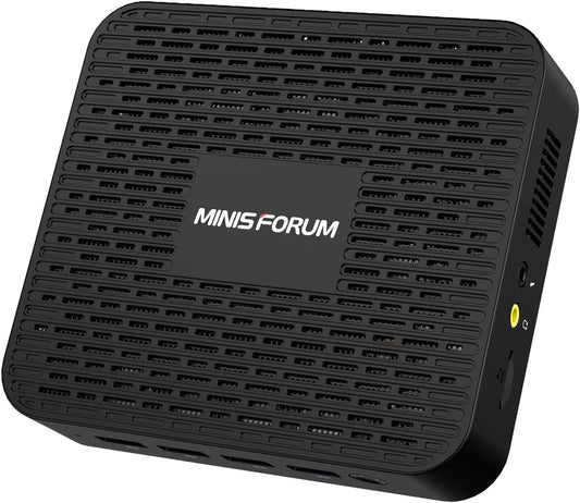 Mini PC GK41 Mini Desktop Computers 8GB DDR4 128GB SSD Intel Celeron J4125 Processor Dual LAN Mini PC, Digital Mic, Business Small PC 4K Hdmi/Displayport HTPC, Dual Band Wi-Fi Micro PC