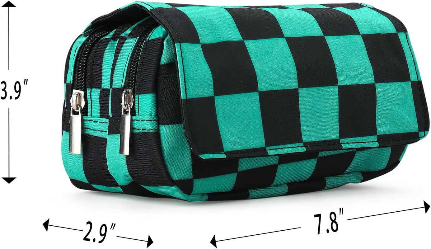 Anime Pencil Case, Cute Kawaii Large Capacity Pencil Pouch Holder, Green