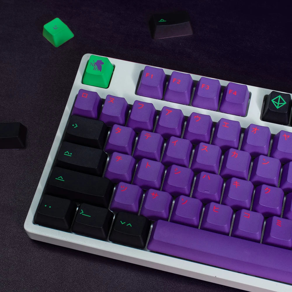 GMK Clones Mecha-01 EVA Custom PBT Keycap DYE-SUB Keycap Cherry Profile English Keycaps for MX Switch Mechanical Keyboard Keycap