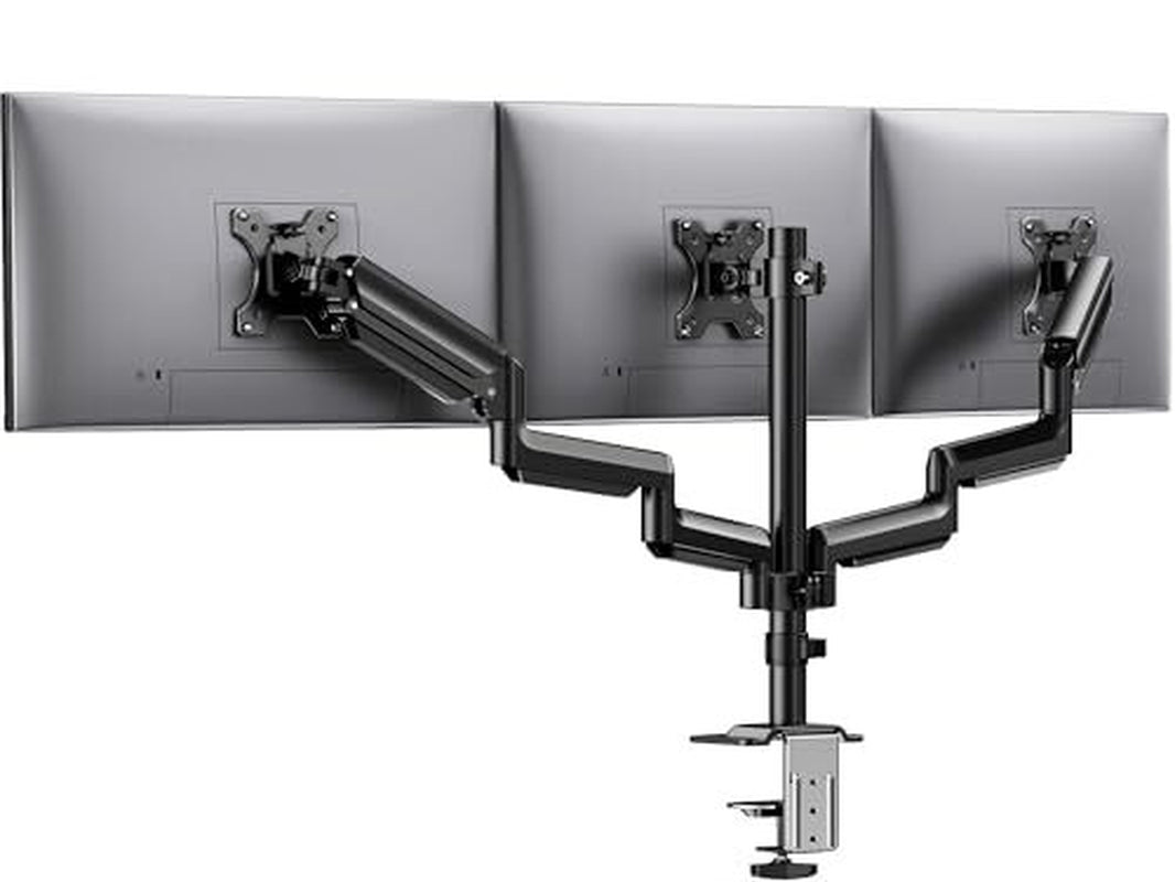 Triple Monitor Mount for 13-27 Inch Computer Screens, Triple Monitor Stand