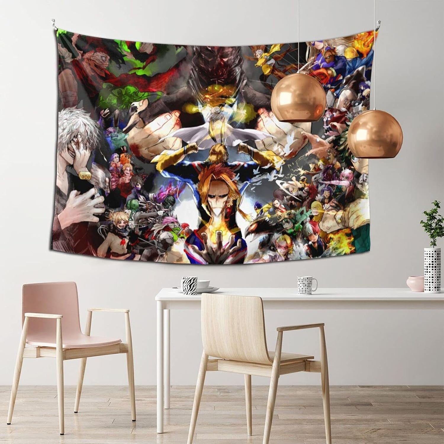 Caubvty Anime Tapestry Wall Hanging Anime Tapestry for Bedroom Decor Anime Curtains 60X40In