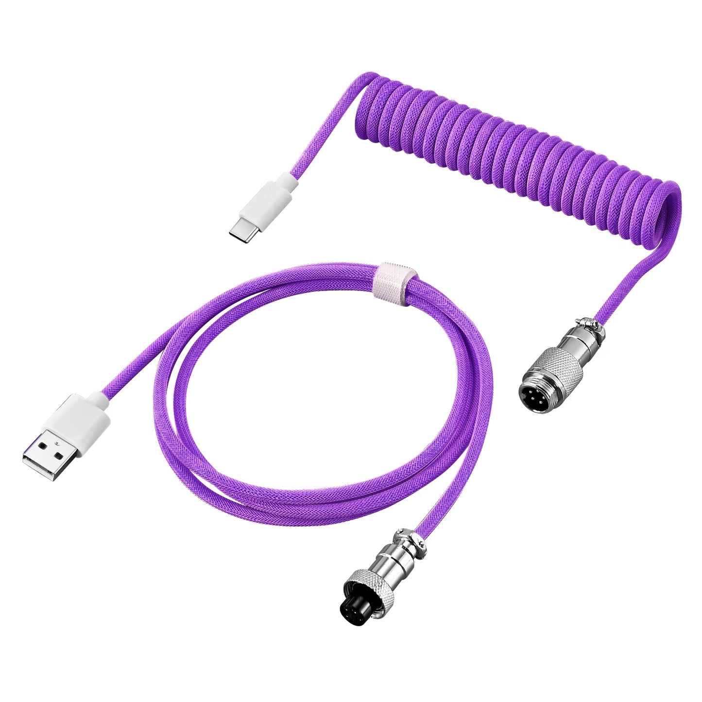 New Custom Type C Mechanical Keyboard Coiled Cable USB Mechanical Keyboard Spring Wire Desktop Computer Aviation Connecto
