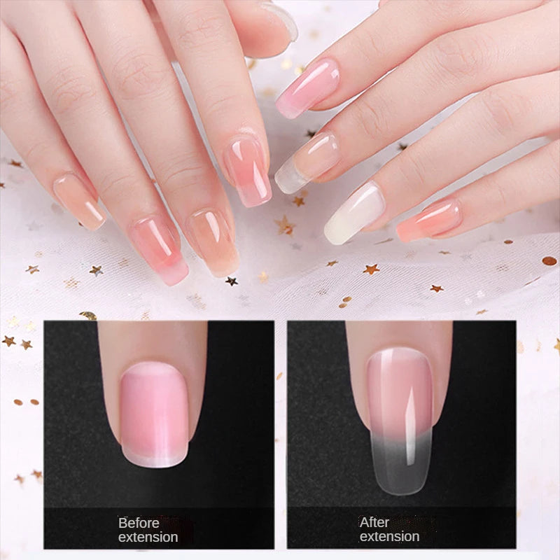 100 Pcs Fake Nails Clear False Nails Fake Tips Artificial Full Cover Acrylic False Fake Nails for Finger Extension Nail Forms