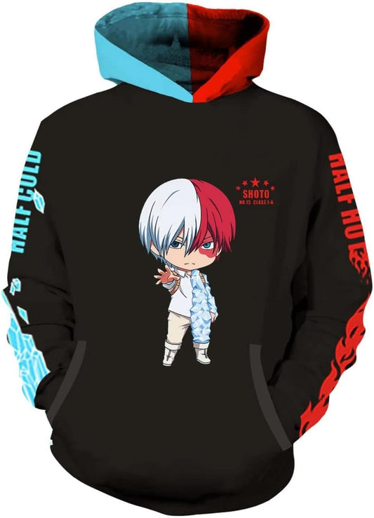 Anime MHA Todoroki Hoodie Shoto Sweatshirt Izuku Midoriya Jacket for Teenagers