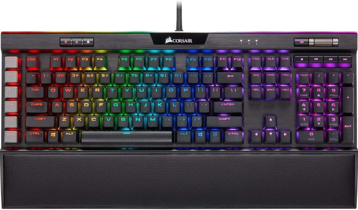 Corsair K95 RGB Platinum XT Mechanical USB Gaming Keyboard, Backlit RGB LED, Cherry MX RGB Brown, Black