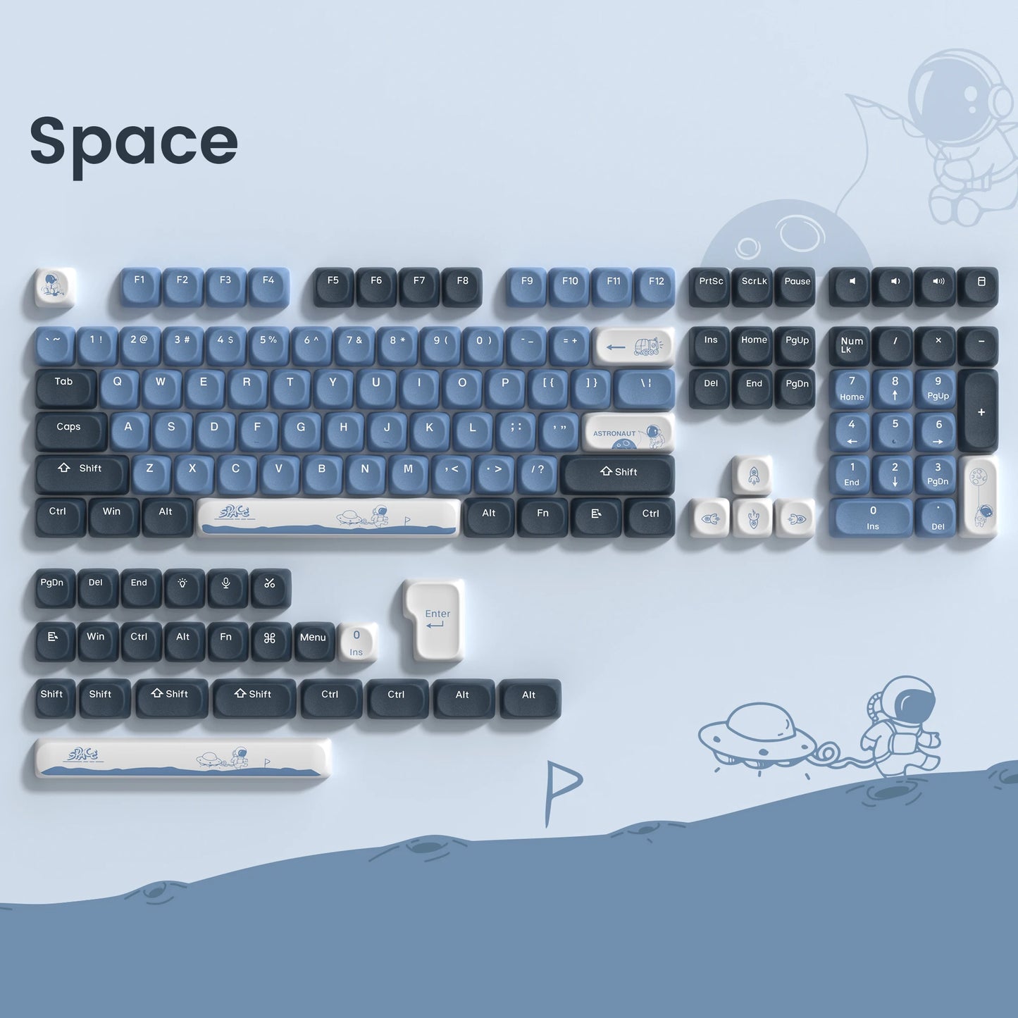 143 Keys Pink Cherry MOA Profile PBT Keycaps Customs Dye Sub Key Caps for 61/87/104 Cherry MX Switch Gaming Mechanical Keyboard