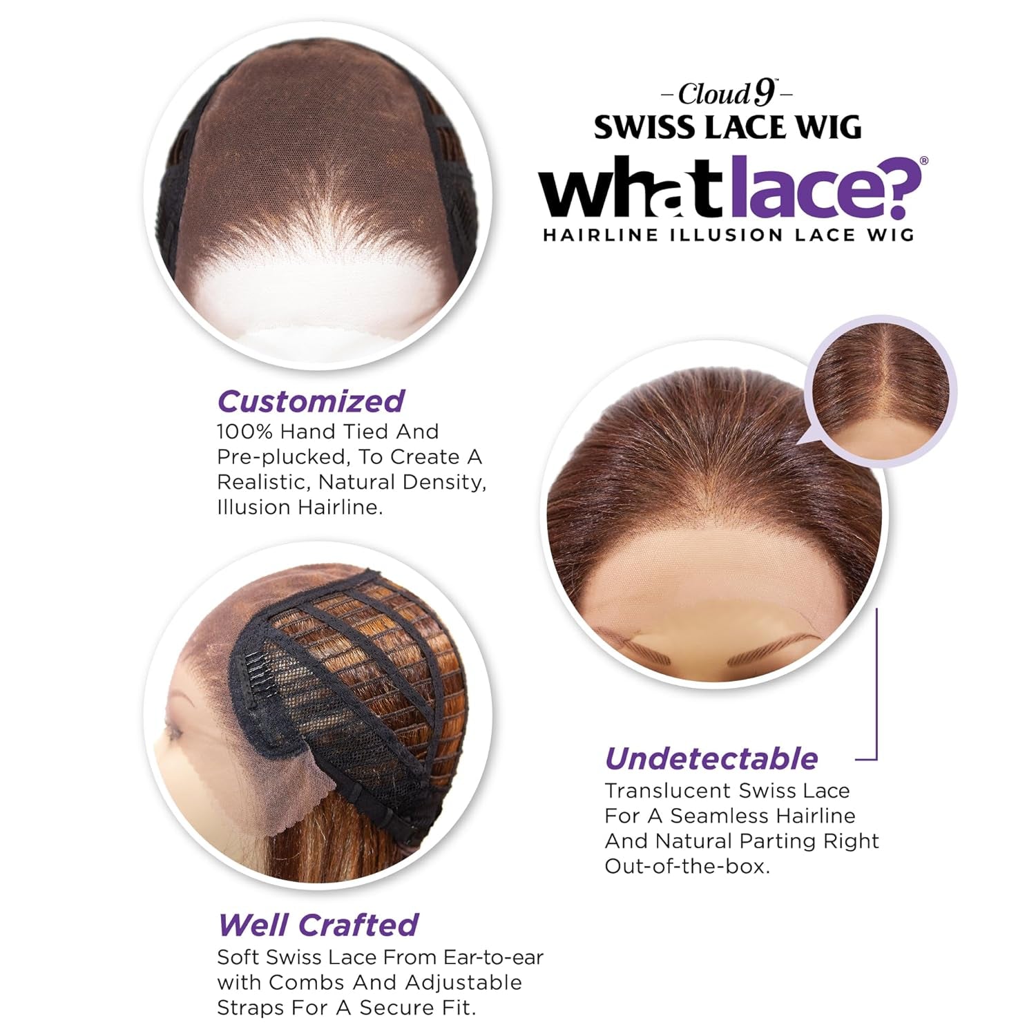 Sensationnel What Lace 13X6 Wigs - Estelle Lacefrontal Hand Tied Glueless Synthetic with Natural Density Preplucked Hairline (1 JETBLACK)