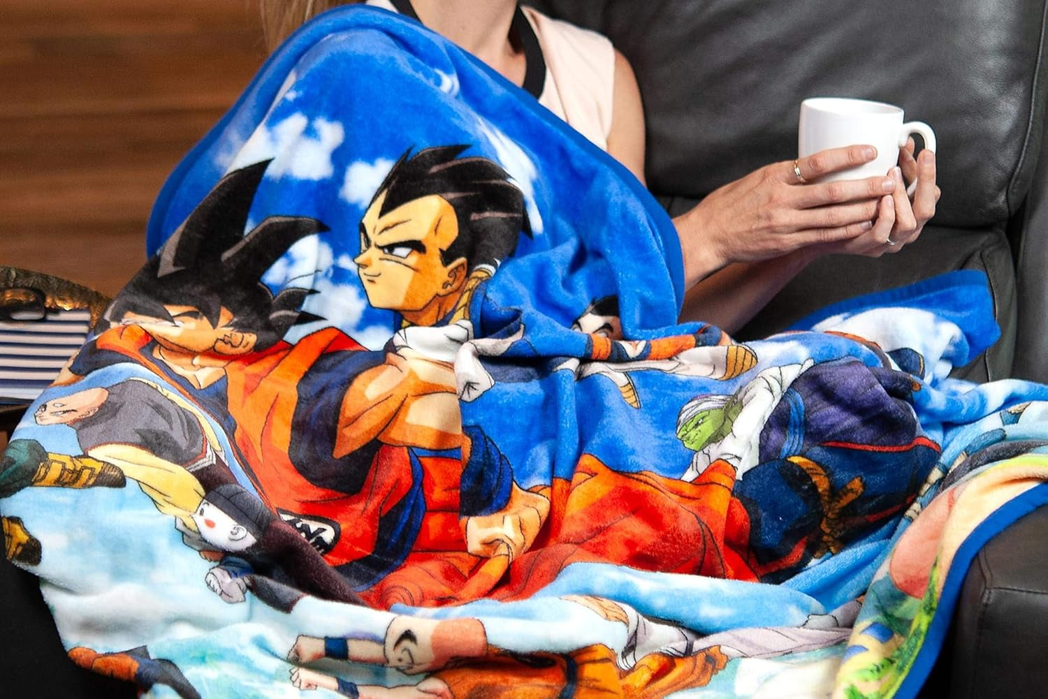 Dragon Ball Super Flying Heroes Large Anime Fleece Throw Blanket | Official Dragon Ball Super Throw Blanket | Collectible Anime Throw Blanket | Measures 60 X 45 Inches