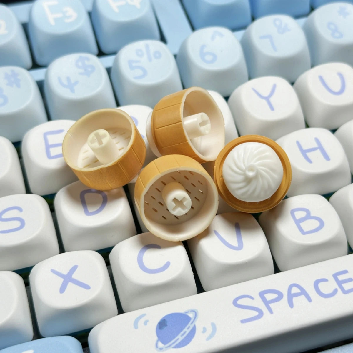 Delicious Stuffed Bun Dumpling Keycap Game Mechanical Keyboard Personality Artisan Keyboards Keycap