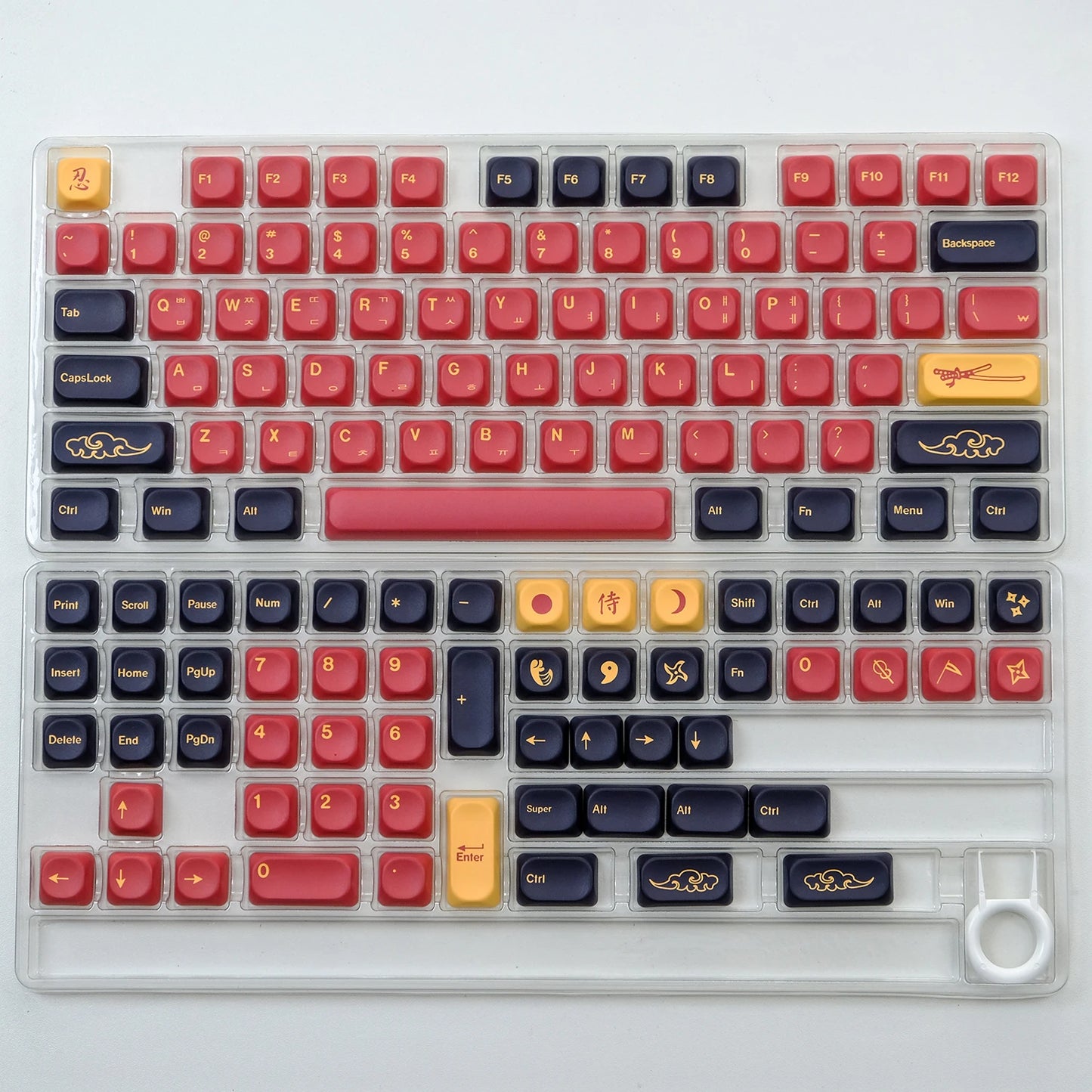 KOA Profile Gummy Bears Keycap PBT Custom Korean Keycaps for Mechanical Keyboard Game Cute 141 Keys Caps ISO 7U Space Bar