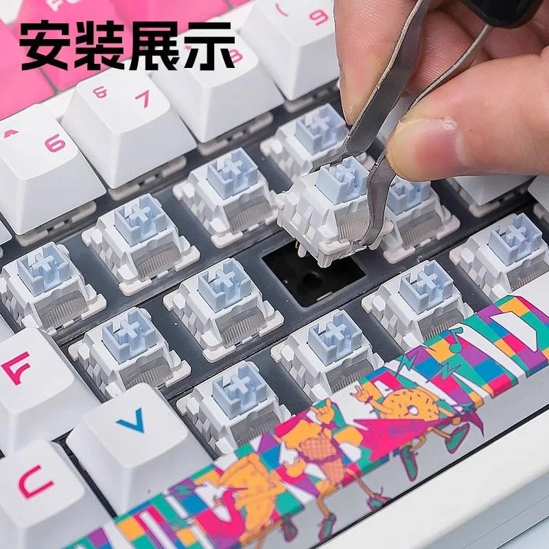 LEOBOG Switch 5Pins Linear RGB SMD Custom Mechanical Keyboard Accessories All POM Material Hifi Factory Lubrication 35Gf