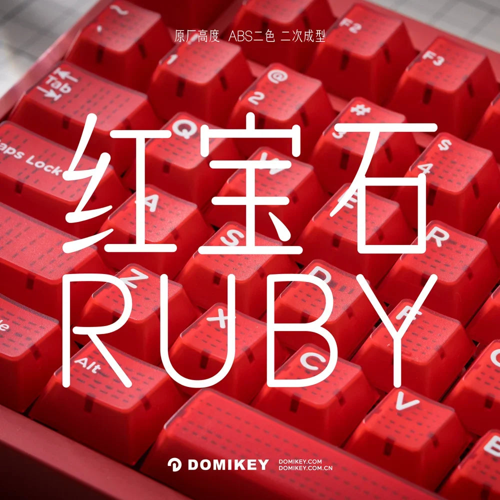 Ruby Cherry Profile Abs Doubleshot Backlit Keycap for Mx Keyboard Poker 87 104 Xd64 Xd68 BM60 BM65 BM68 BM80