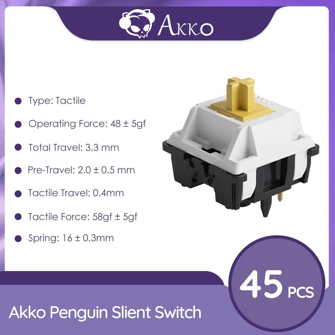 V3 Pro Switches Tactile / Linear Switch for Mechanical Keyboard 45Pcs Pack Replaceable Outemu Gateron Cherry MX Keyswitch