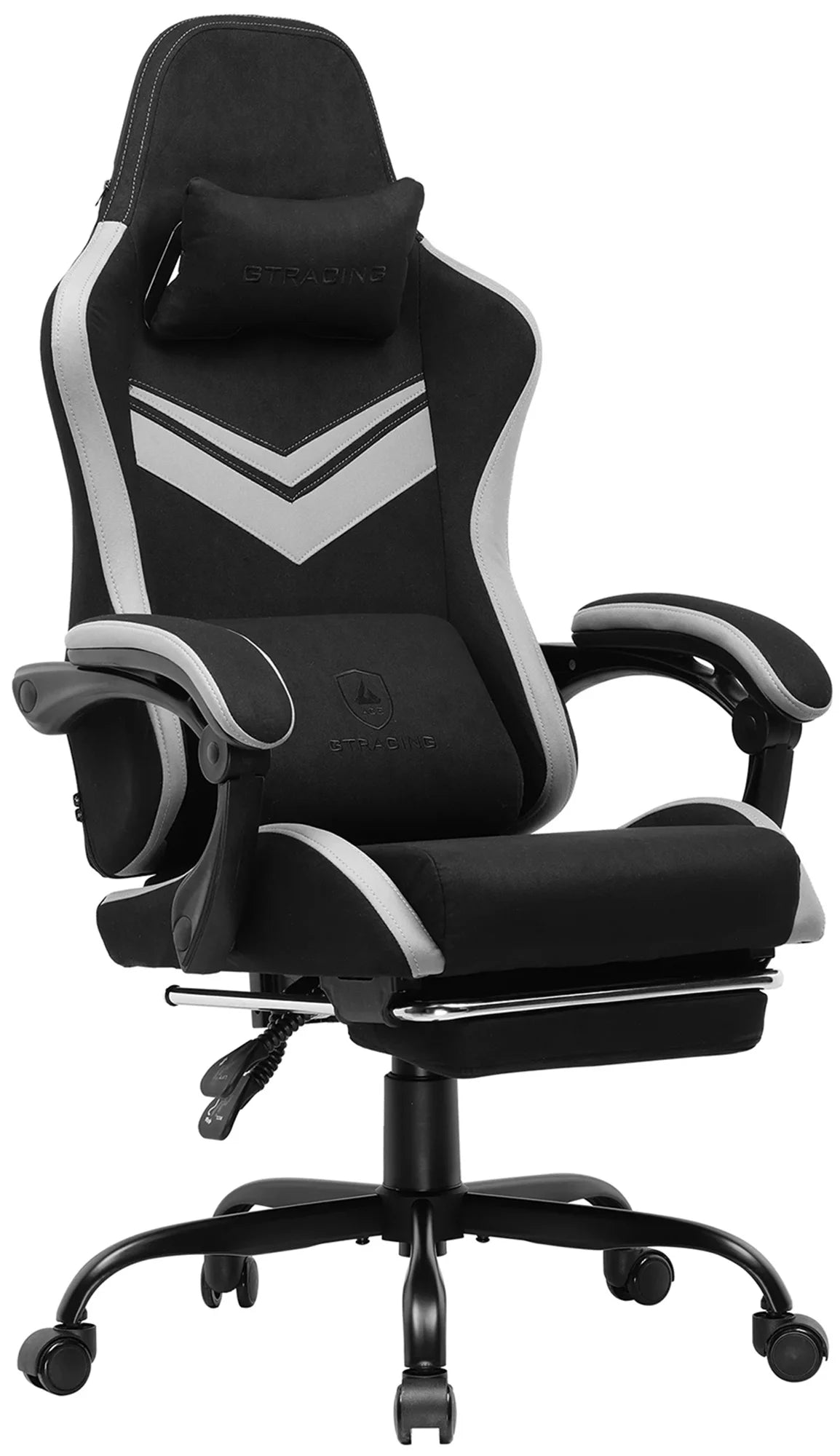 GTRACING GTW-300 Ergonomic Adjustable Height Reclining Fabric Gaming Chair, Green