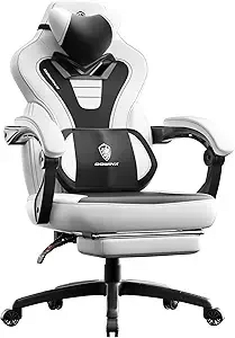 Gaming Chair with Footrest,Big and Tall Game Chair for Heavy People, Gamer Chair with Massage Lumbar Support,Ergonomic Computer