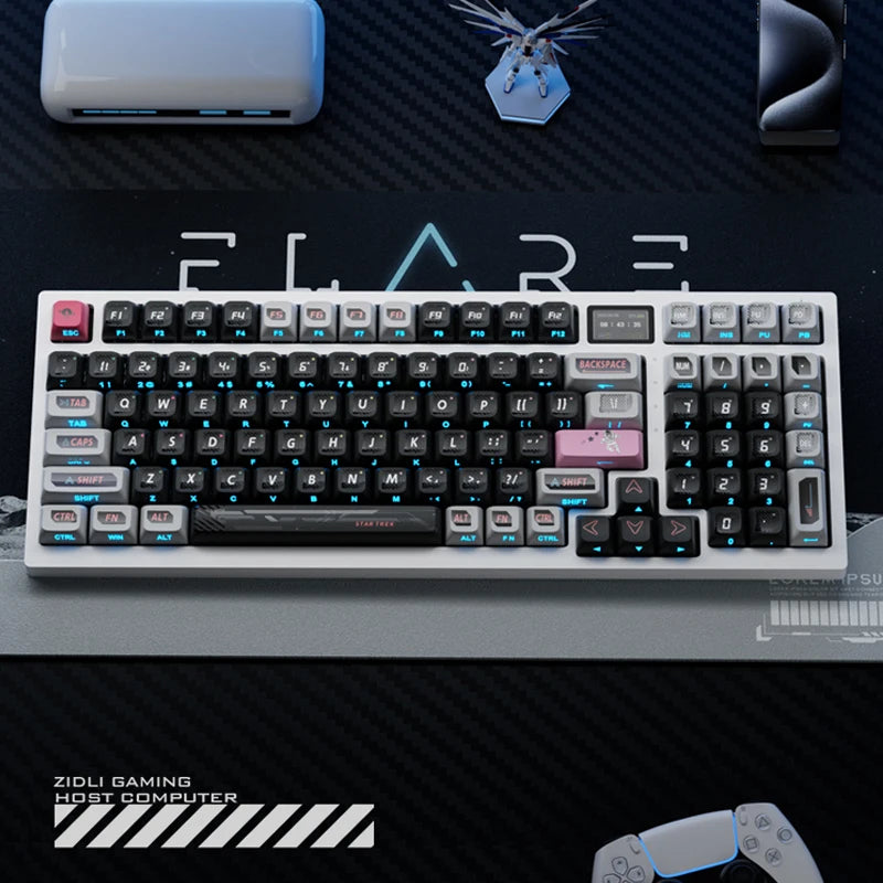 Mifuny Interstellar Theme Keycaps 118Keys Side-Engraved PBT Cherry Profill Keycap Mechanical Keyboard Accessories for PC Laptop