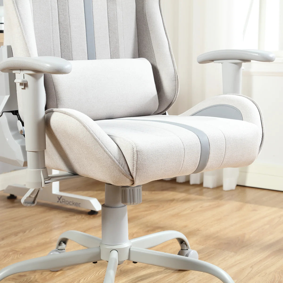 Mysa Fabric PC Gaming Chair with Lumbar Support, Gray