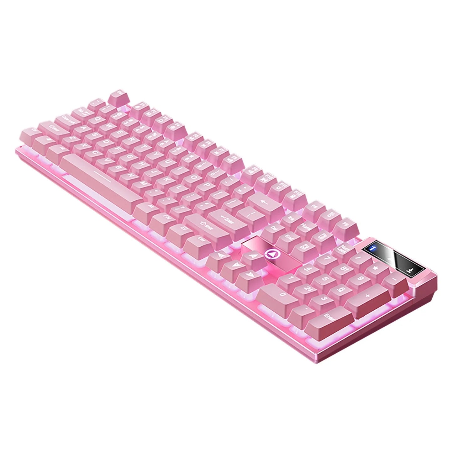 Bwomeauty Gaming Keyboard USB Wired Floating Keyboard, Ergonomic Water Mechanical Feeling Keyboard, Ultra-Slim LED Backlit Keyboard for Desktop on Clearance