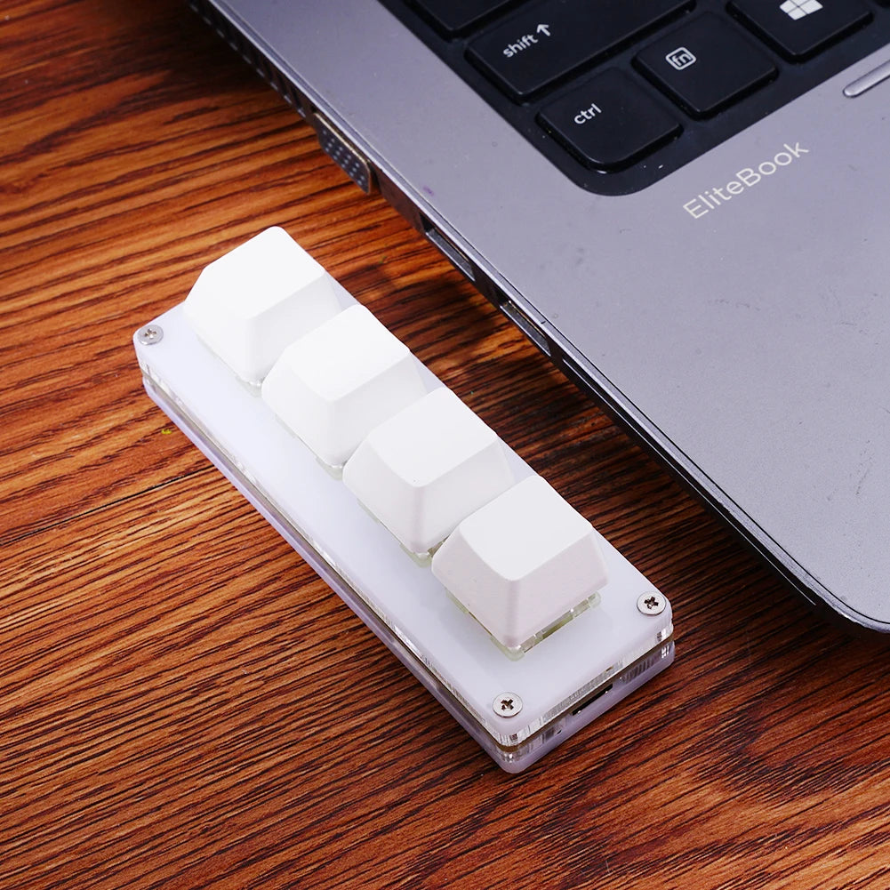 Portable Mini 4 Keysfunction Keyboard Programmable Keys Copy and Paste DIY Shortcut Keyboard Mechanical Keyboard Gaming Keyboard