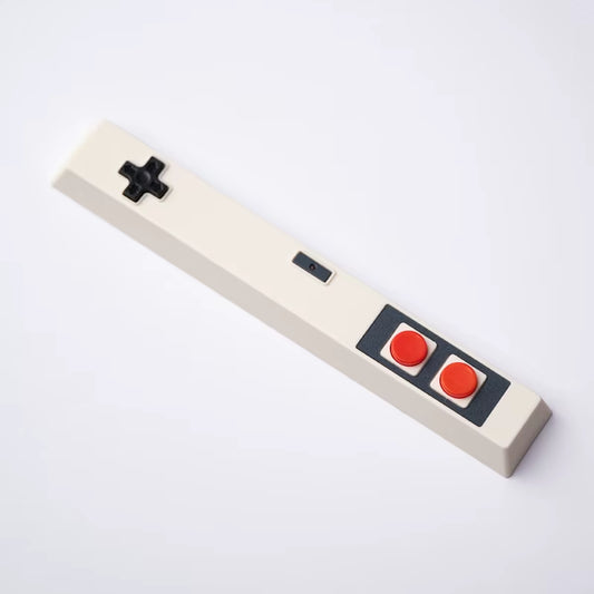 Retro Gamepad Keycap 6.25U Spacebar Artisan Keycap ABS Material for MX Switches for Gaming Mechanical Keyboard Black White