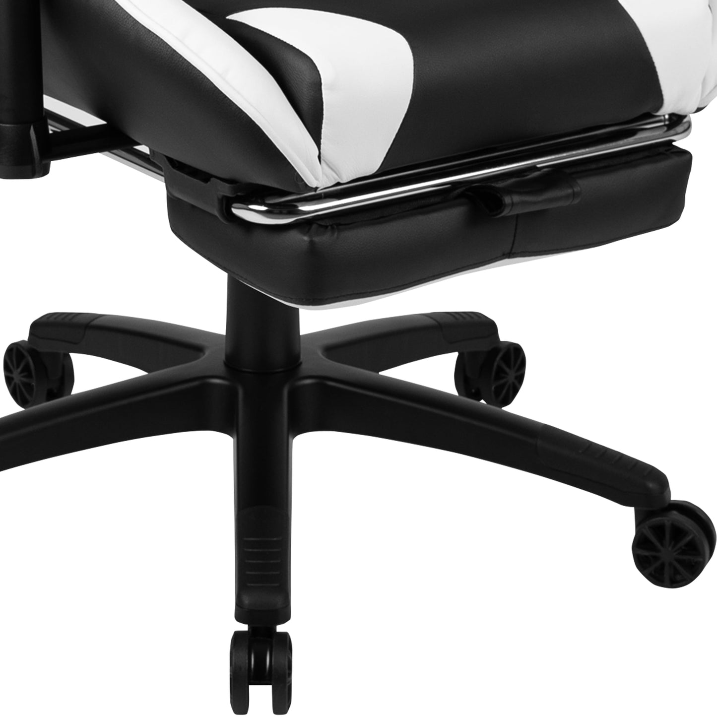 Optis Red Gaming Desk and Black Footrest Reclining Gaming Chair Set with Cup Holder and Headphone Hook