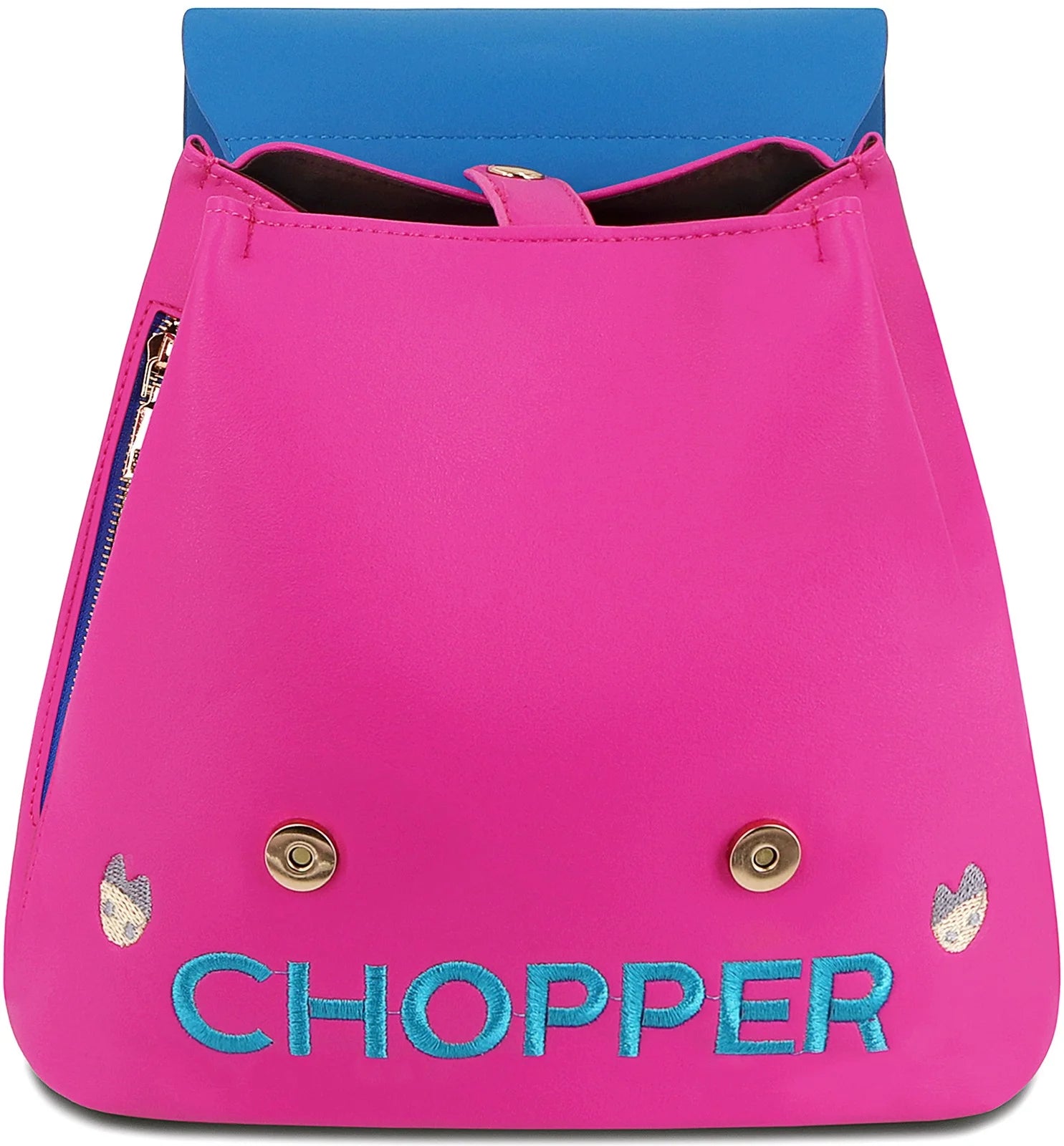 Anime Backpack Tony Tony Chopper Women Pink Mini Synthetic Leather Flap Print Back Pack