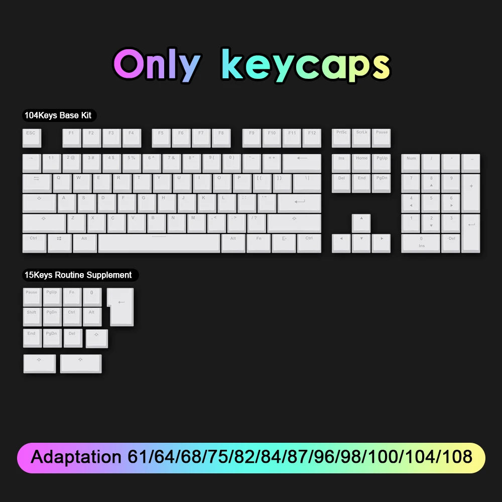 PBT Keycaps 119 Keys OEM Profile Set Custom Keycap for Key Caps Pudding Keycap for MX Switch Mechanical