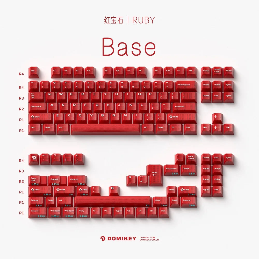 Ruby Cherry Profile Abs Doubleshot Backlit Keycap for Mx Keyboard Poker 87 104 Xd64 Xd68 BM60 BM65 BM68 BM80