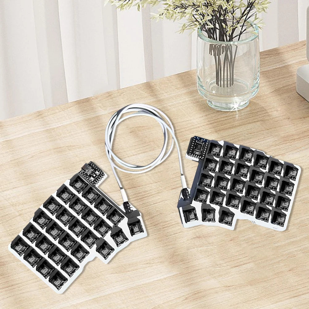 Split Keyboard Wired Ergonomics Keyboard Hot Swap Left Right Hand Keyboard Split-Layout Keyboard Customized PC Gamer Accessories