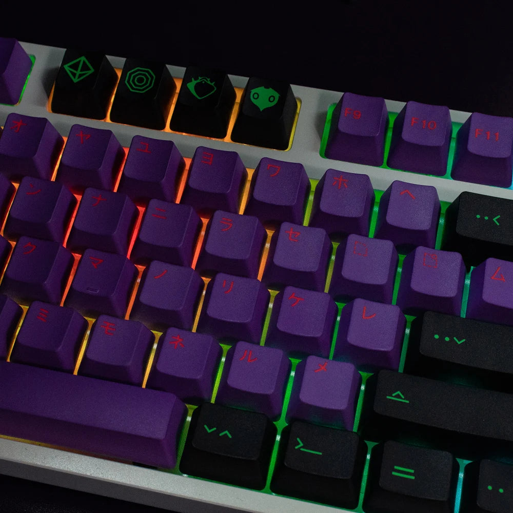 GMK Clones Mecha-01 EVA Custom PBT Keycap DYE-SUB Keycap Cherry Profile English Keycaps for MX Switch Mechanical Keyboard Keycap