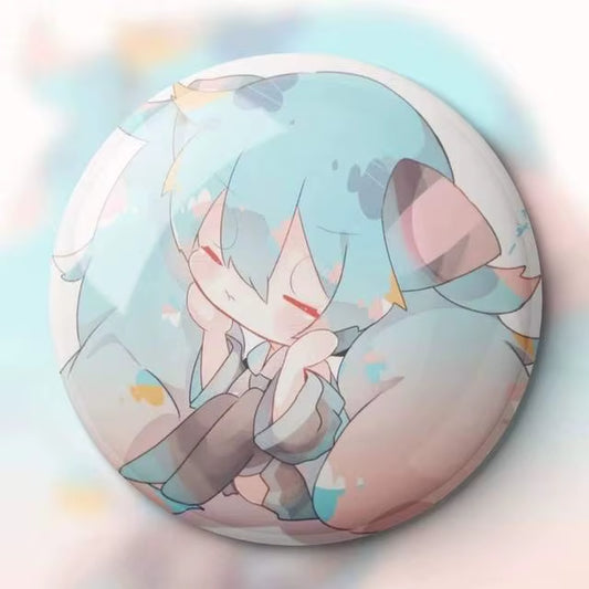 Hatsune Miku Kaito Meiko Badge Anime Figure Brooch Hatsune Miku Kaito Meiko Anime Brooch Badge Accessories Toys Periphery Gifts