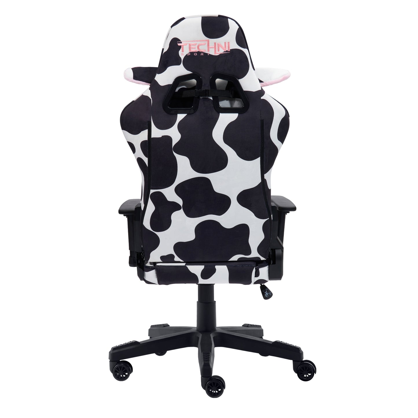 Techni Sport TS85 Luxx Series Gaming Chair with Memory Foam Seat, Black/White Cow Print RTA-TS85-COW