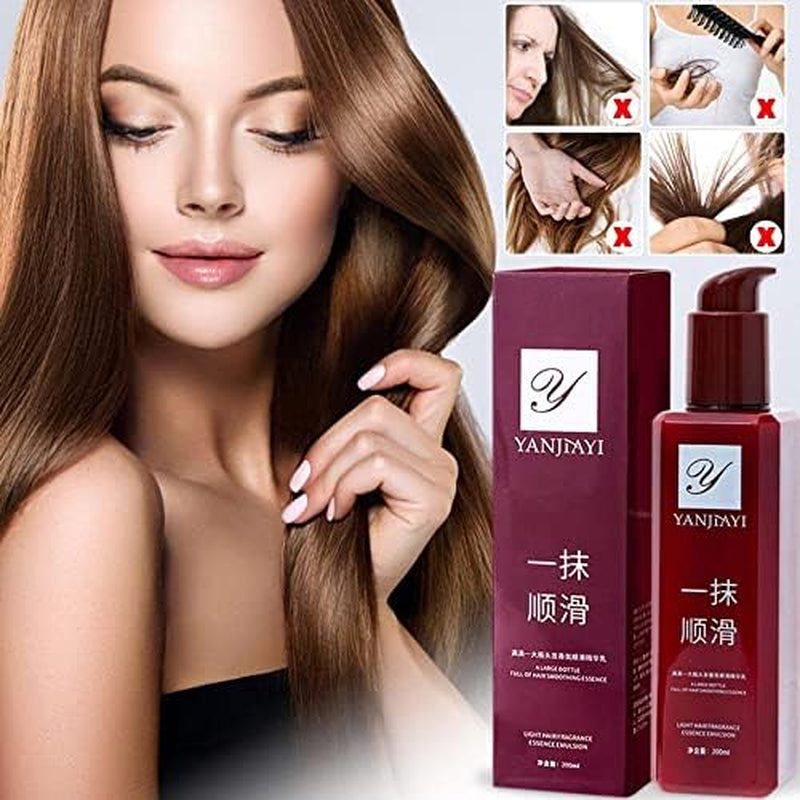 YANJIAYI Leave-In Conditioner, 6.76 Fl Oz, Advanced Keratin Conditioner, Hair Smoothing Leave-In Hair Mask, Nourishing Hair Conditioner, Anti-Frizz for Curly, Dry, Damaged Hair