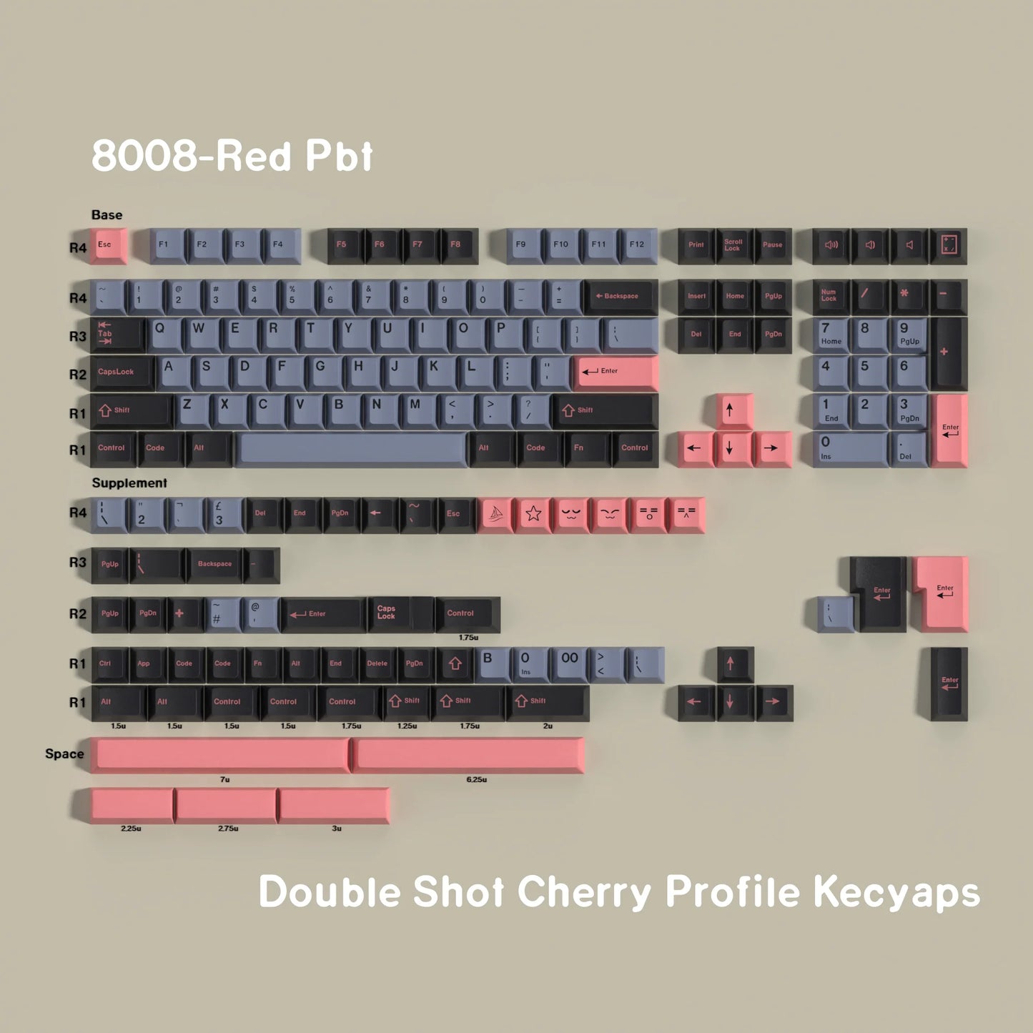 Double Shot Keycaps Pbt GMK JTK Clone Big Set Keycaps 7U Alice Split Space Bars ISO ANSI Layout for Mechanical Keyboard Wooting