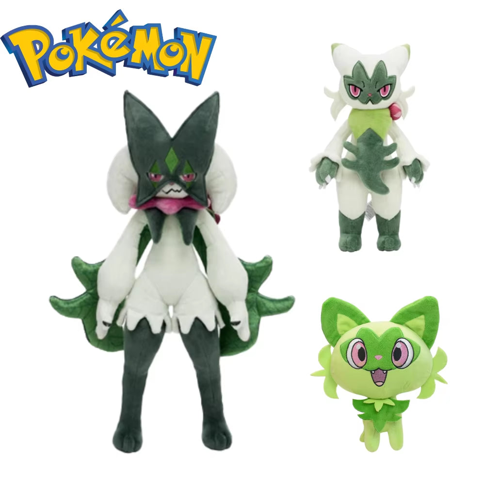 Floragato Sprigatito Meowscarada Plush Toy Anime Figure Model Gift for Kids Children Birthday Gift Anime Stuffed Kawaii Cute