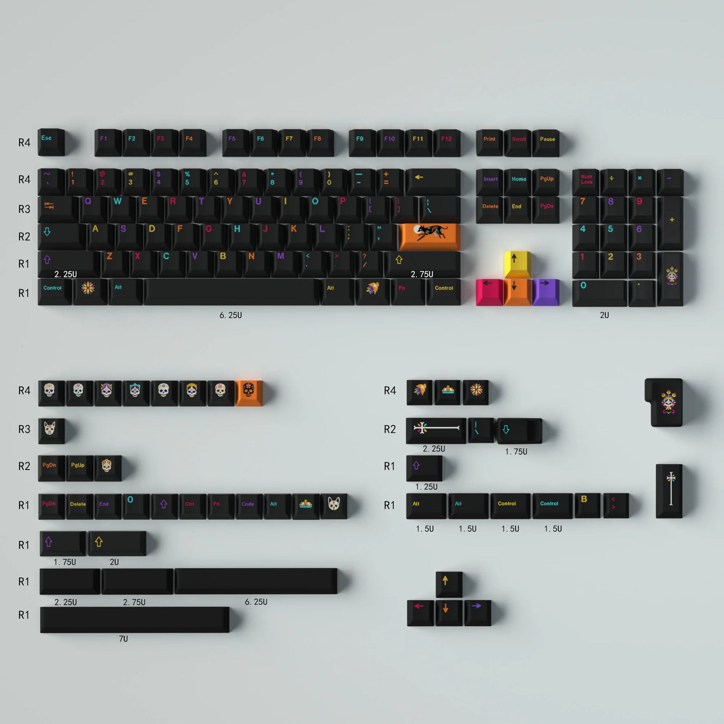 GMK Clones Mecha-01 EVA Custom PBT Keycap DYE-SUB Keycap Cherry Profile English Keycaps for MX Switch Mechanical Keyboard Keycap