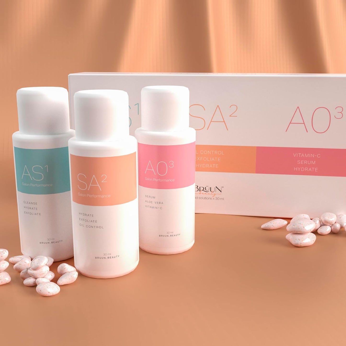 Facial Machine Concentrated Serums for Facial Cleansing – a Pack of 30 Ml 3 Aqua Peeling Solution AS1, SA2, and AO3 –Skin Care Solution Vacuum Face Cleaning Jet for Home and Spa