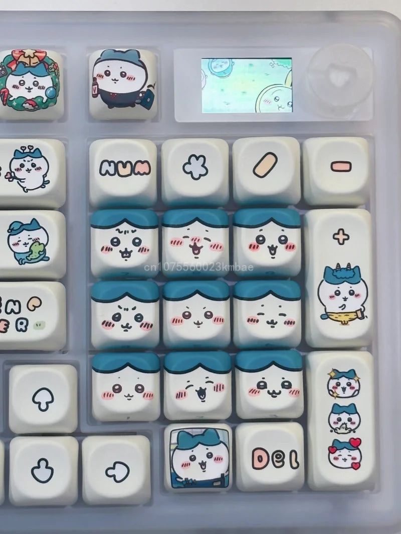 Miniso Chikawas Keycap Keycap 131 Keys Custom Made Kawaii Cap Dye-Sub Mechanical Keyboard Keycap MX Switch Girls Birthday Gift