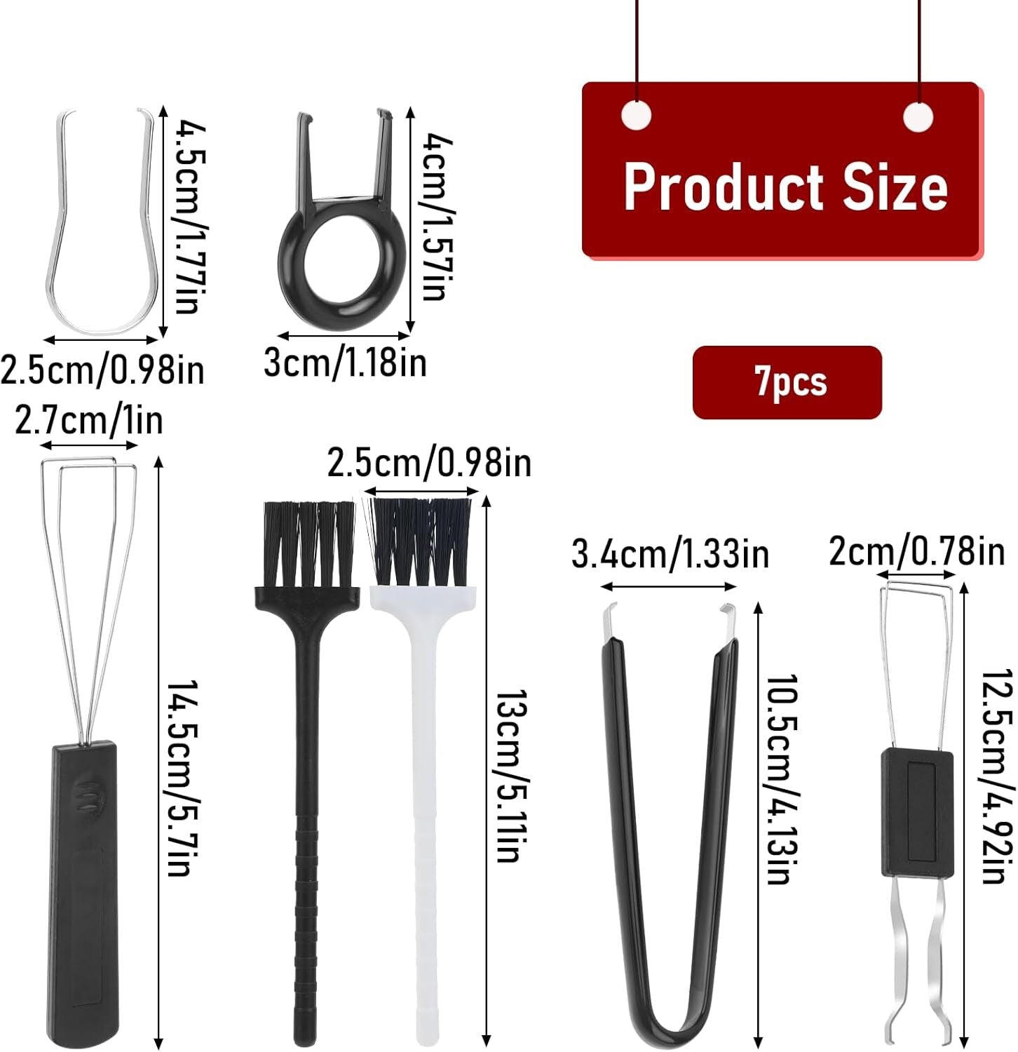 Keycap Removal Tool, 7 Pcs Keycap Puller Kit Stainless Steel Keyboards Switch Pu