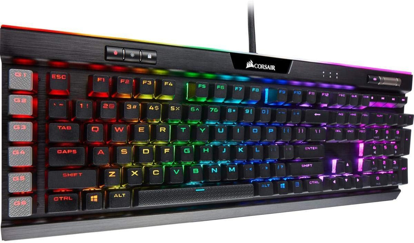 Corsair K95 RGB Platinum XT Mechanical USB Gaming Keyboard, Backlit RGB LED, Cherry MX RGB Brown, Black