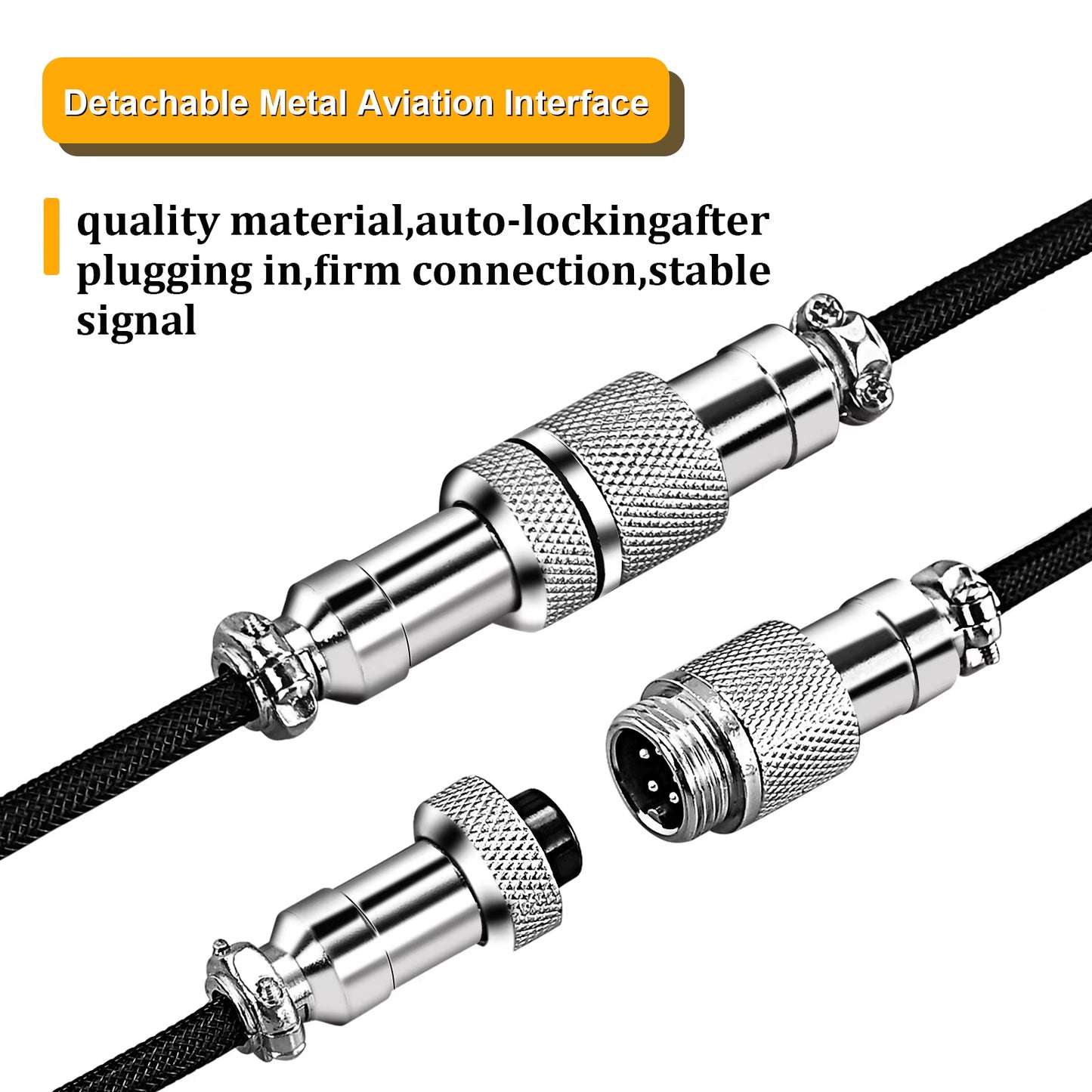 New Custom Type C Mechanical Keyboard Coiled Cable USB Mechanical Keyboard Spring Wire Desktop Computer Aviation Connecto