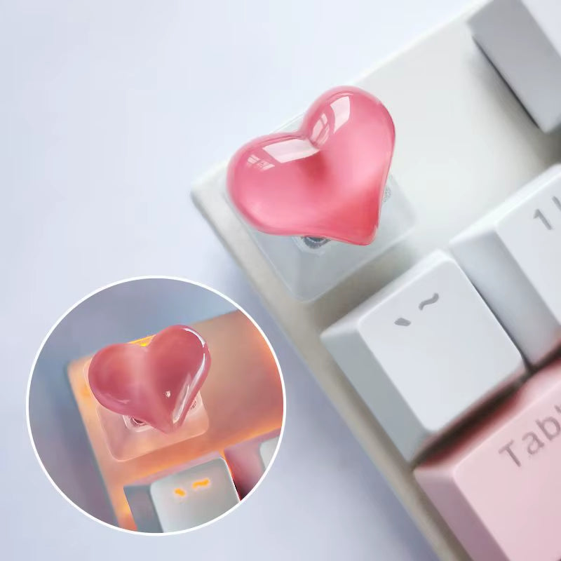 Diy Sanrio Translucent Keycap for Cross Axis Mechanical Keyboards Female Love Kuromi Key Cover