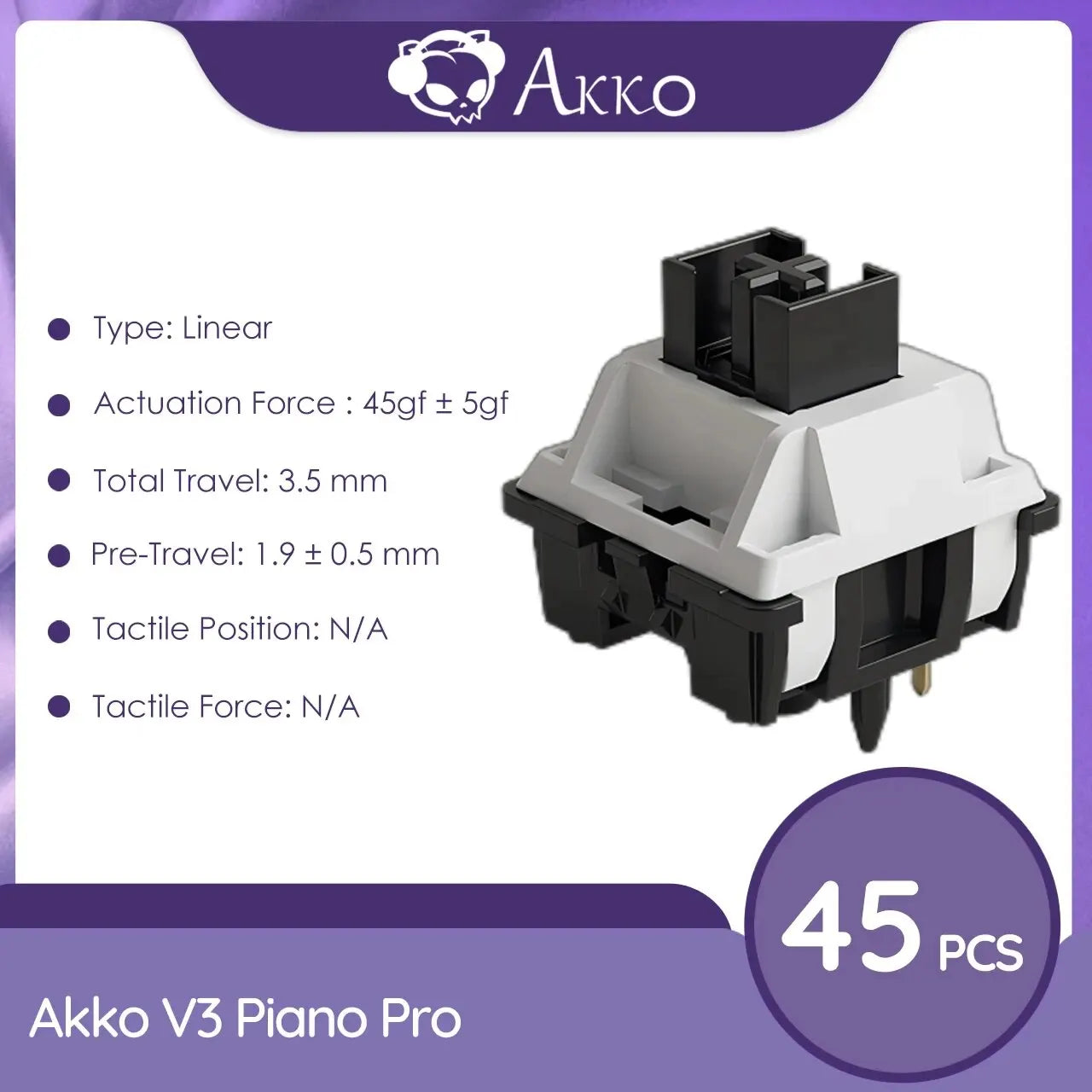 V3 Pro Switches Tactile / Linear Switch for Mechanical Keyboard 45Pcs Pack Replaceable Outemu Gateron Cherry MX Keyswitch