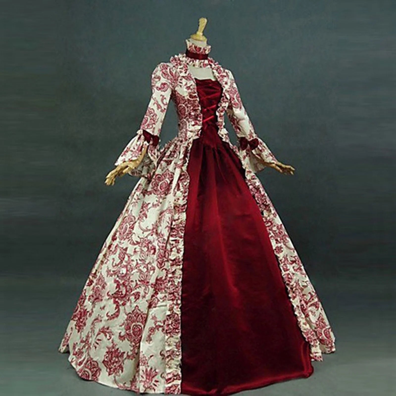 Regency Dress Womens Victorian Masquerade Gown Rococo Renaissance Cinch Corset Dresses