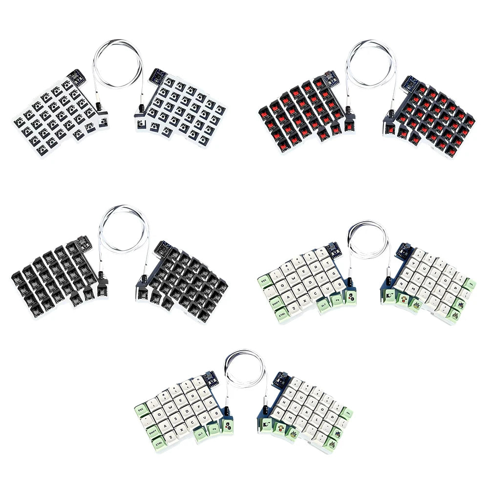 Split Keyboard Wired Ergonomics Keyboard Hot Swap Left Right Hand Keyboard Split-Layout Keyboard Customized PC Gamer Accessories