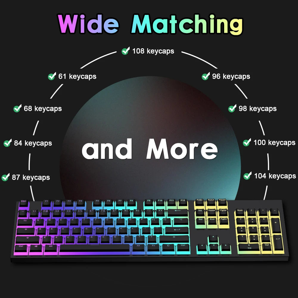PBT Keycaps 119 Keys OEM Profile Set Custom Keycap for Key Caps Pudding Keycap for MX Switch Mechanical
