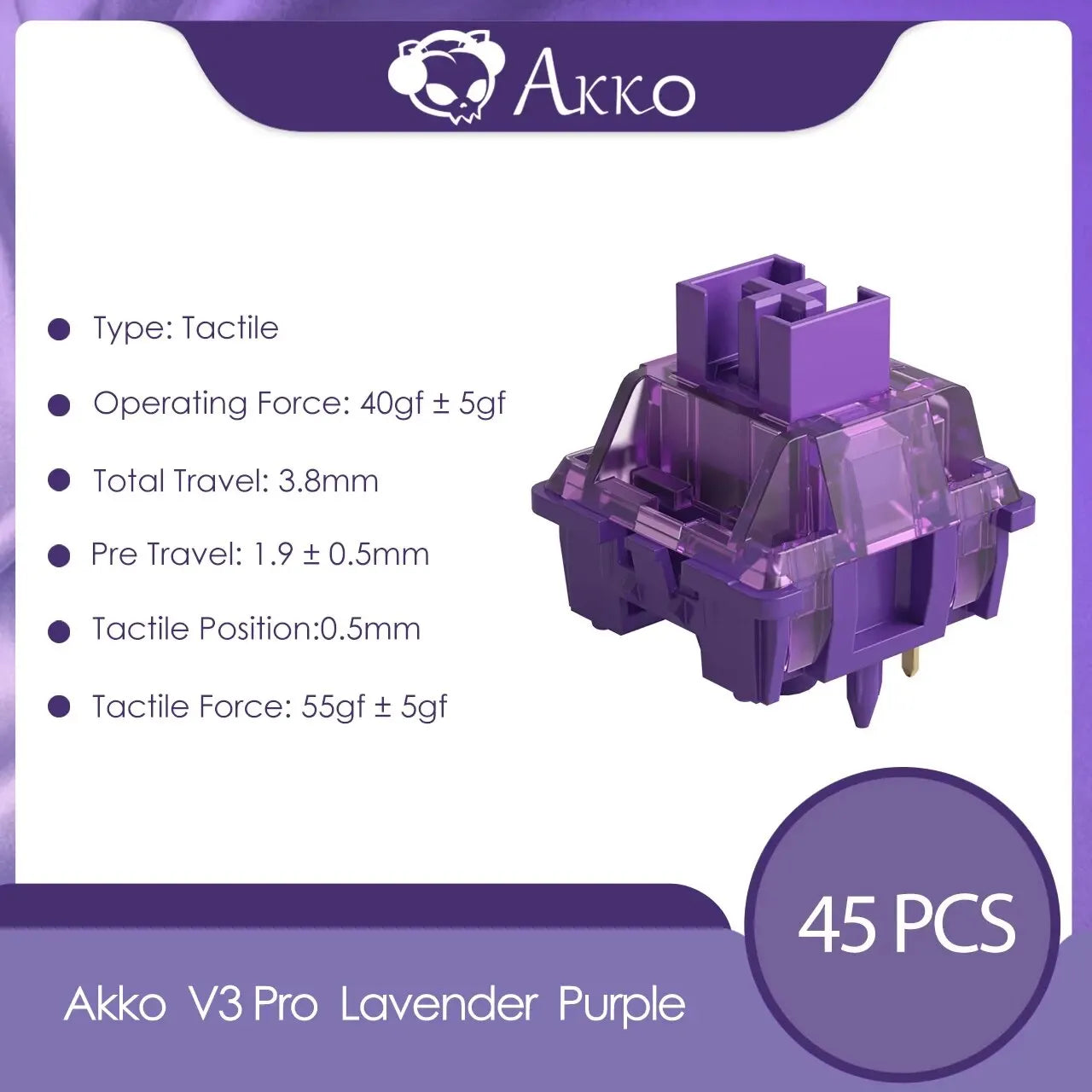 V3 Pro Switches Tactile / Linear Switch for Mechanical Keyboard 45Pcs Pack Replaceable Outemu Gateron Cherry MX Keyswitch