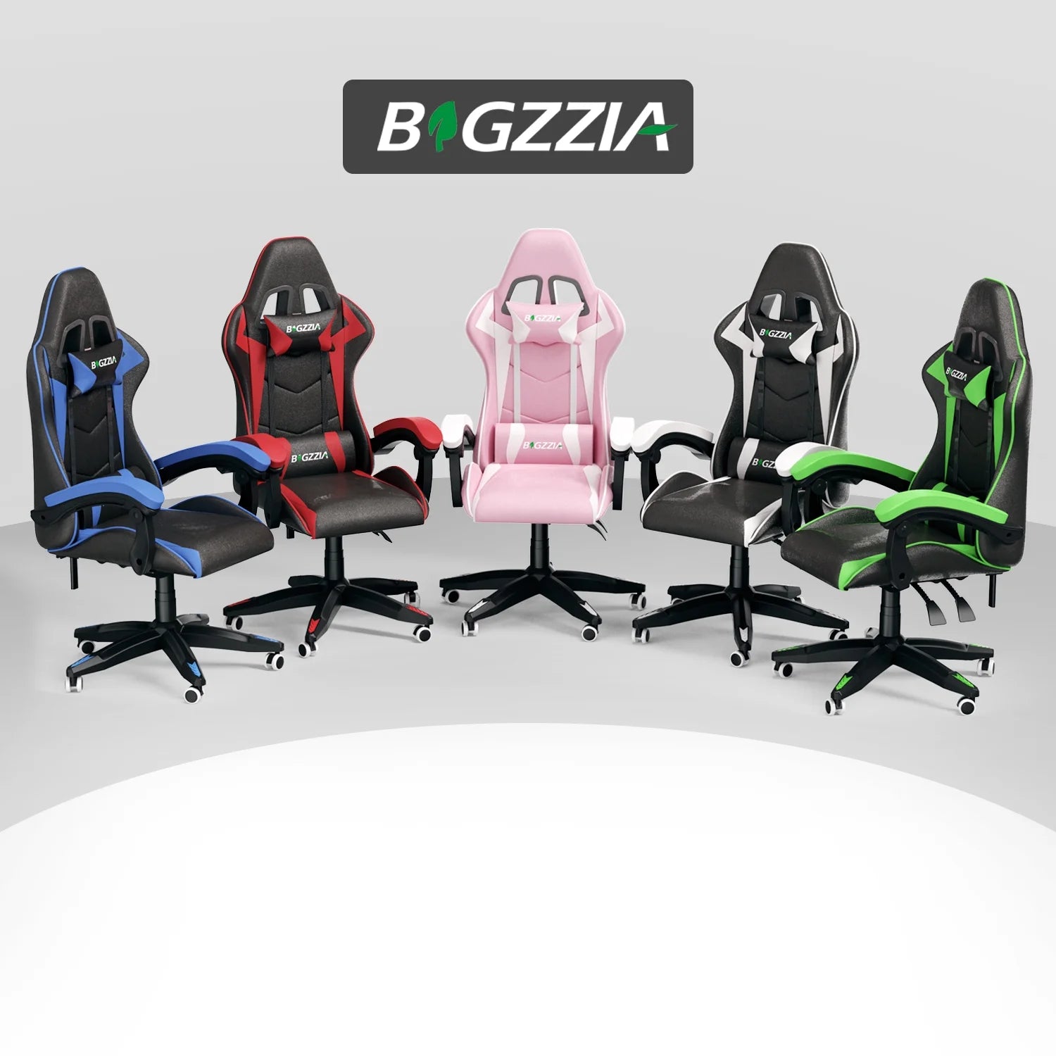 Gaming Chair, Ergonomic Game Chair with Headrest & Lumbar Pillow, Pink